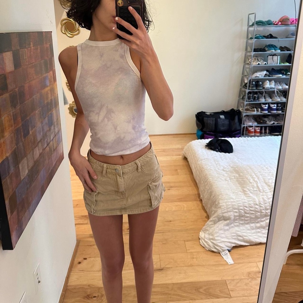 a new day White Tie Dye Tank Top